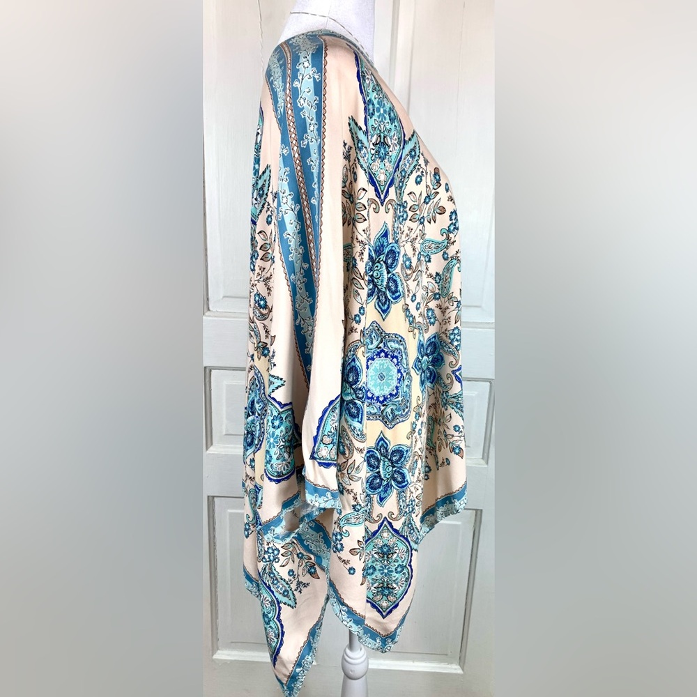 Maurice’s Paisley Scarf Kimono - Open Front - One Size - Picture 10 of 12